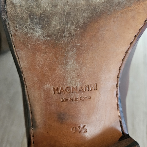 Magnanni Manolo Medallion Toe Oxford Cognac 20518 Men\'s Size 9.5 main image 6